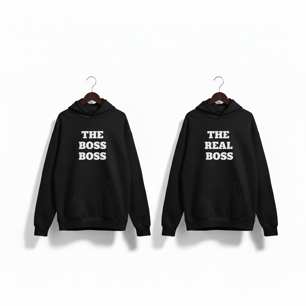 The Boss & The Real Boss - Couple Matching Hoodies